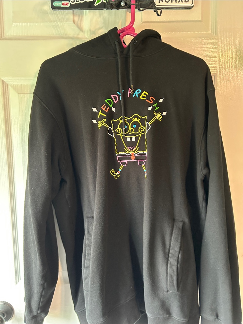 Teddy Fresh Black Hoodie with Sponge Bob